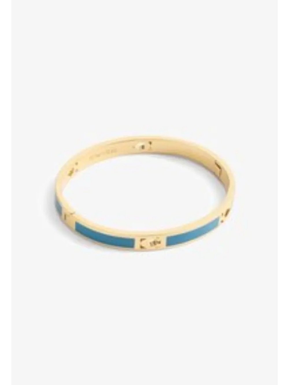 Coach Gold-Tone Bangle with Teal Inlay - Picture 8 of 8
